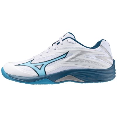 Zapatillas Para Voleibol Mizuno Lightning Star Z7 JR. Mujer - Blancos / Azules / Plateados - Chile